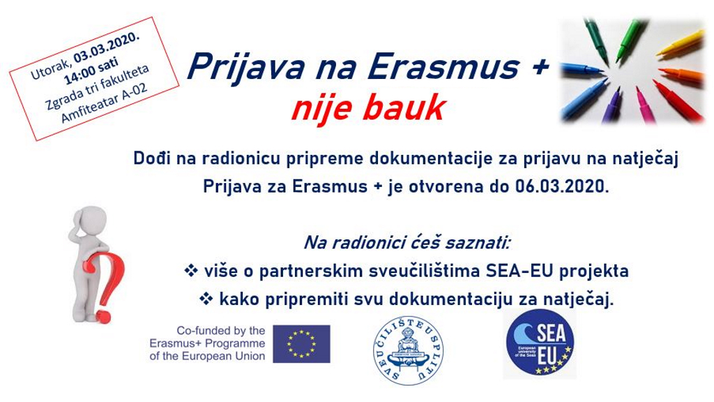 Radionica prijave na natječaj Erasmus plus mobilnosti